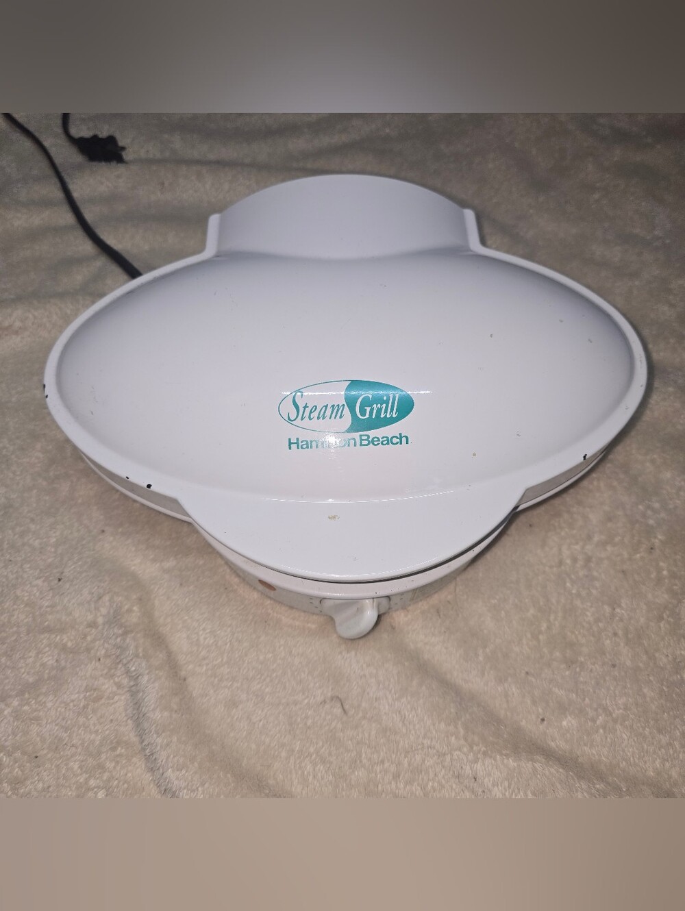 Hamilton Beach Steam Grill Electric Healthy Food Flavor Reservoir White